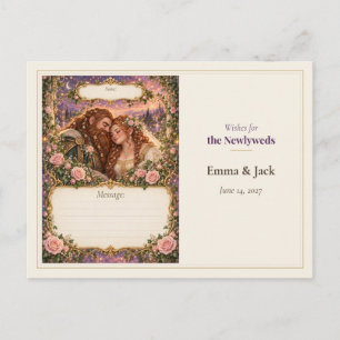 Carte Postale Livre de souhaits de mariage nain pour les vœux