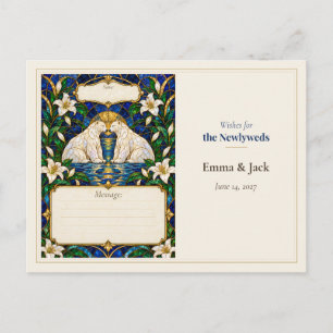 Carte Postale Livre de souhaits de mariage pour ours polaire
