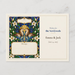 Carte Postale Livre de voeux de mariage de loutre