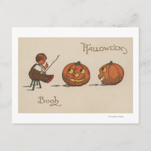 Carte Postale Livre de voeux d'Halloween