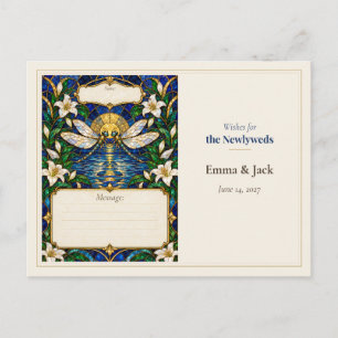 Carte Postale Livre d'or de mariage avec voeux pour les mariés e