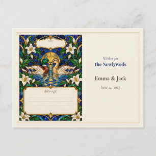 Carte Postale Livre d'or de mariage de canards Vœux