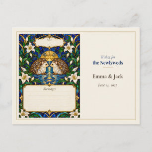 Carte Postale Livre d'or de mariage Hérisson Vœux