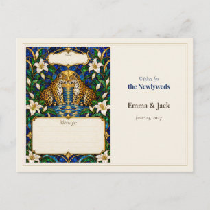 Carte Postale Livre d'or de mariage Jaguar Vœux