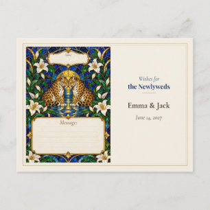 Carte Postale Livre d'or de mariage Léopard Vœux