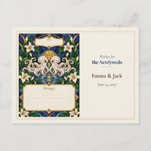 Carte Postale Livre d'or de mariage Pieuvre Vœux