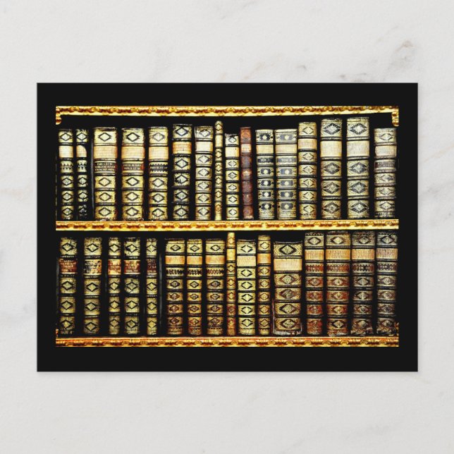 Carte Postale Livre en cuir Vintage antique Motif (Devant)