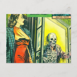 Carte Postale Livre humoristique d'Halloween vintage