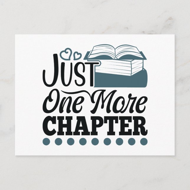 Carte Postale Livre Lecture Juste Un Chapitre De Plus Funny Book (Devant)
