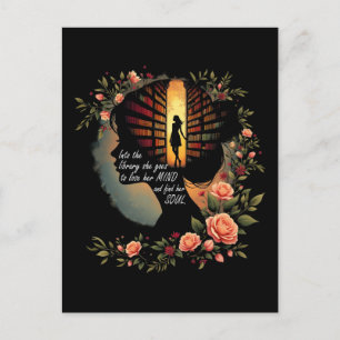 Carte Postale Livre Lecture ver livre Lover Women Girls Libra