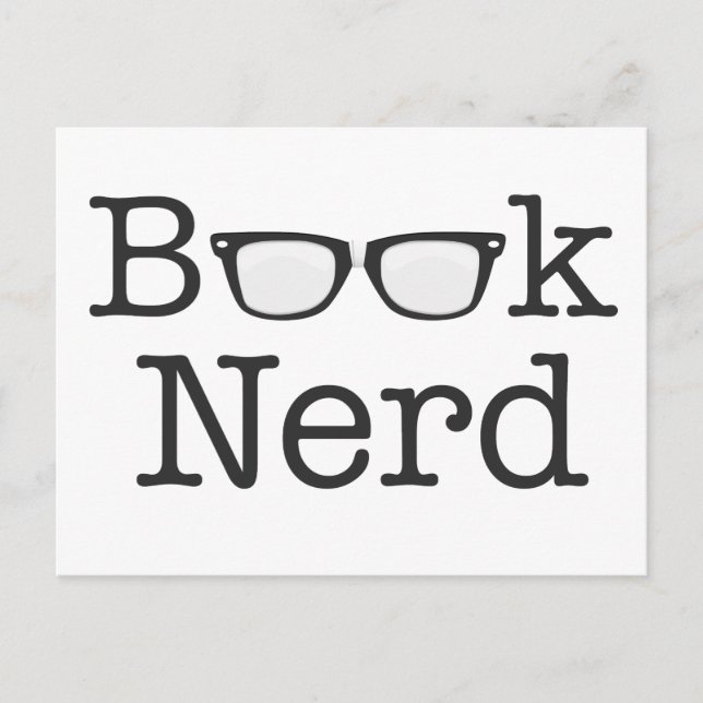 Carte Postale Livre Nerd Funny Spectacles Texte (Devant)