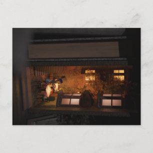 Carte Postale Livre nook diorama - petit café