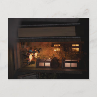 Carte Postale Livre nook diorama - petit café