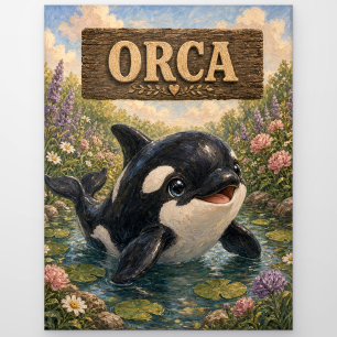 Carte Postale Livre pour bébé Orca Mignon Animaux de la Nurserie