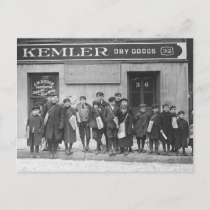 Carte Postale Livrer les livres du dimanche, 1909