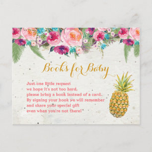 Carte Postale Livres à ananas tropicaux pour bébé