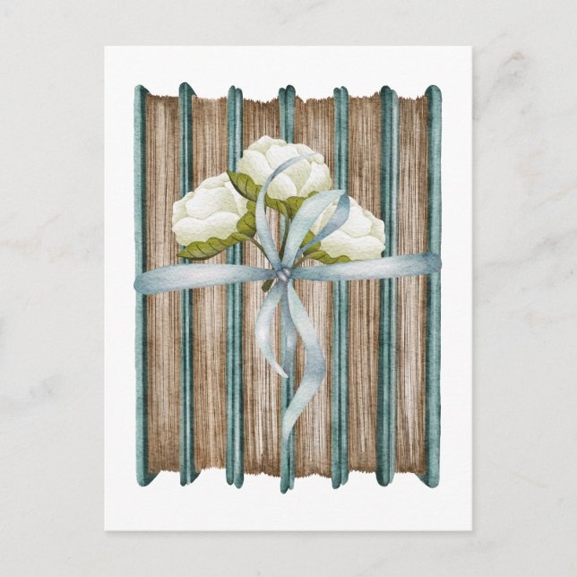 Carte Postale Livres d'aquarelle et fleurs (Devant)