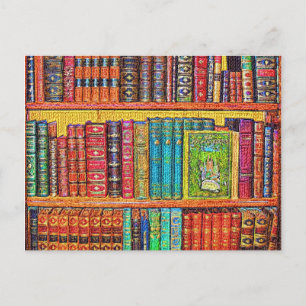Carte Postale Livres de bibliothèque