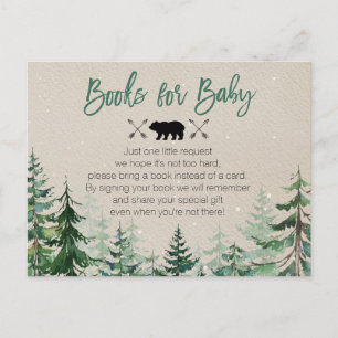 Carte Postale Livres d'hiver Woodland Forest pour bébé