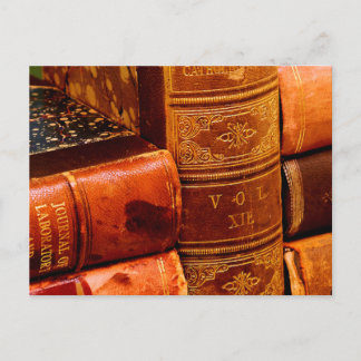 Carte Postale Livres Liés Au Cuir