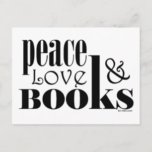 Carte Postale Livres Peace Love