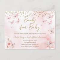 Livres pour bébé Pink Butterfly Baby Shower