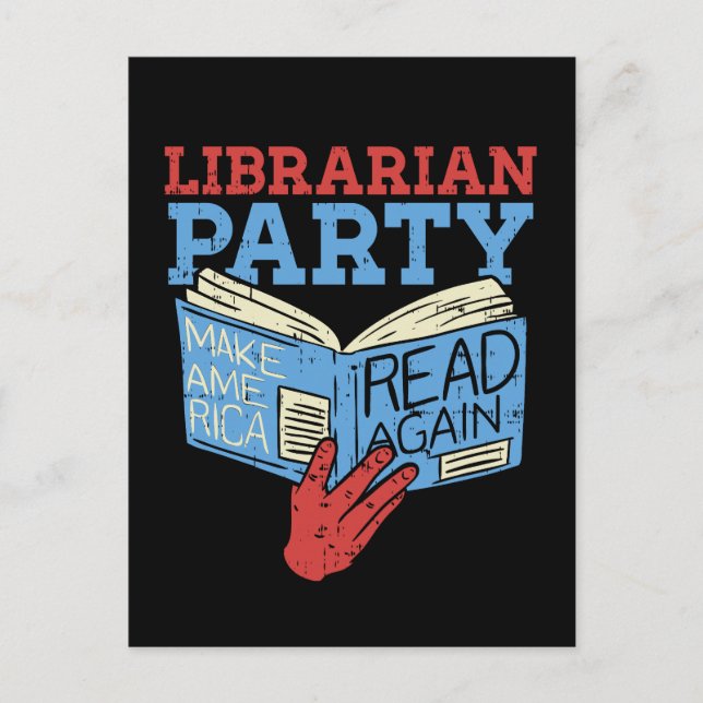 Carte Postale Livres - The Librarian Party Book Lover Cadeau (Devant)