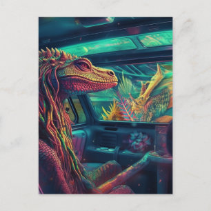 Carte Postale Lizard dans un Van