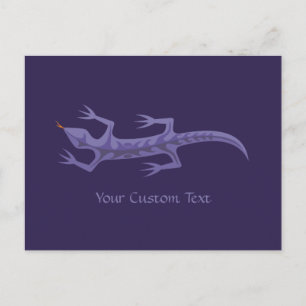 Carte Postale Lizard Mauve