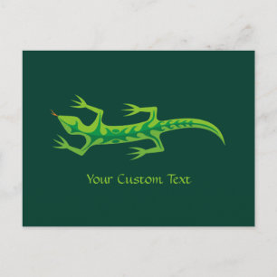 Carte Postale Lizard vert