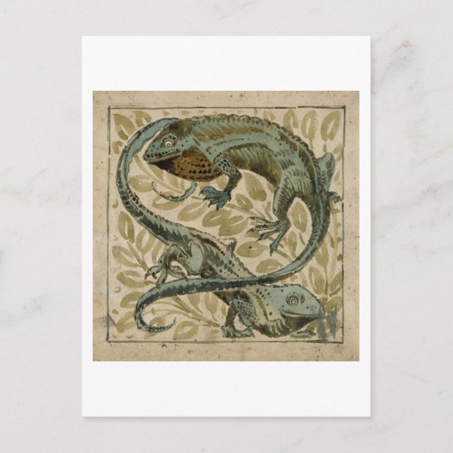 Carte Postale Lizards, conception pour un carrelage (avec papier (Devant)
