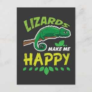 Carte Postale Lizards Me Rendre Heureux Costume Reptile Cadeau