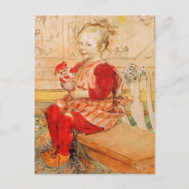 Carte Postale Lizbeth tenant une poupée (Devant)