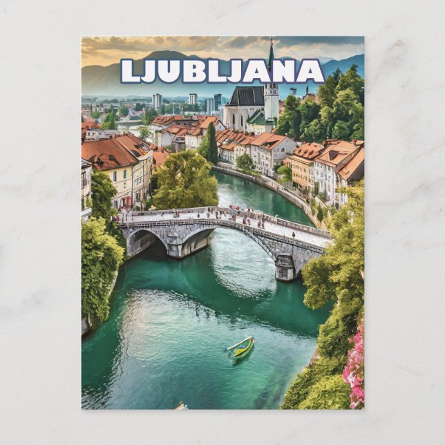 Carte Postale Ljubljana, joyau slovène (Devant)