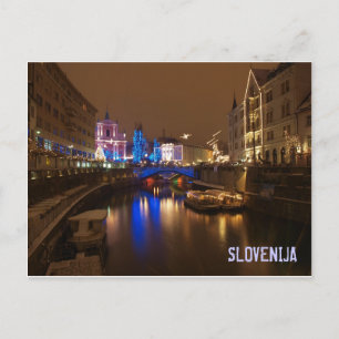 Carte Postale Ljubljana Slovénie en décembre