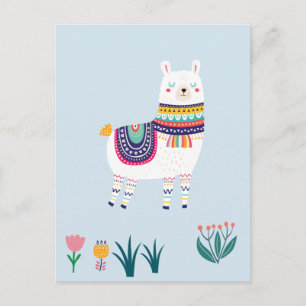 Carte Postale Llama Cute