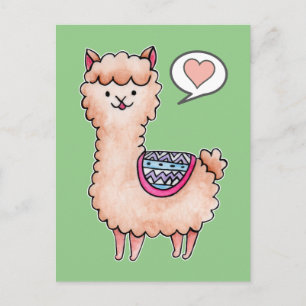 Carte Postale Llama heureux