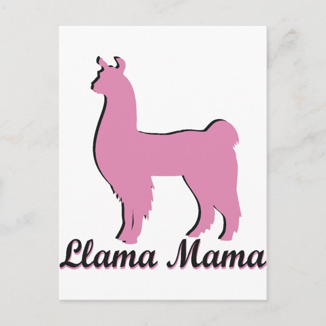 Carte Postale Llama maman (Devant)