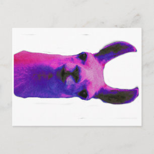 Carte Postale Llama rose