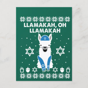 Carte Postale Llamakah, Oh Llamakah Cadeaux de Hanukkah