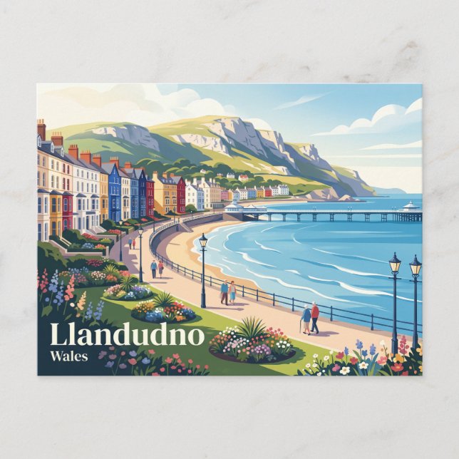 Carte Postale Llandudno Pays de Galles (Devant)