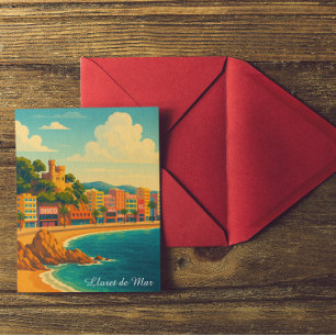 Carte Postale Lloret de Mar Espagne Art Vintage voyage