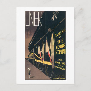 Carte Postale LNER Take Me by the Flying Scotsman