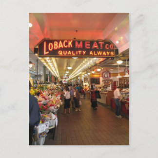 Carte Postale Loback Meat Co., Pike's Market, Seattle