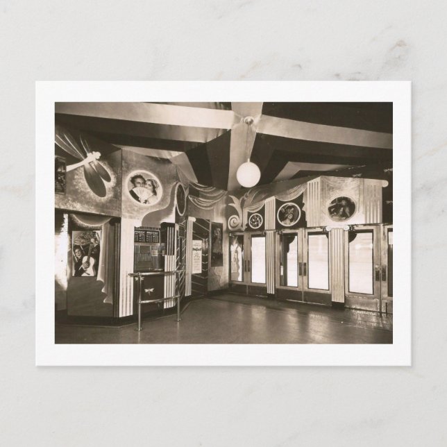 Carte Postale Lobby Théâtre Déco Vintage (Devant)
