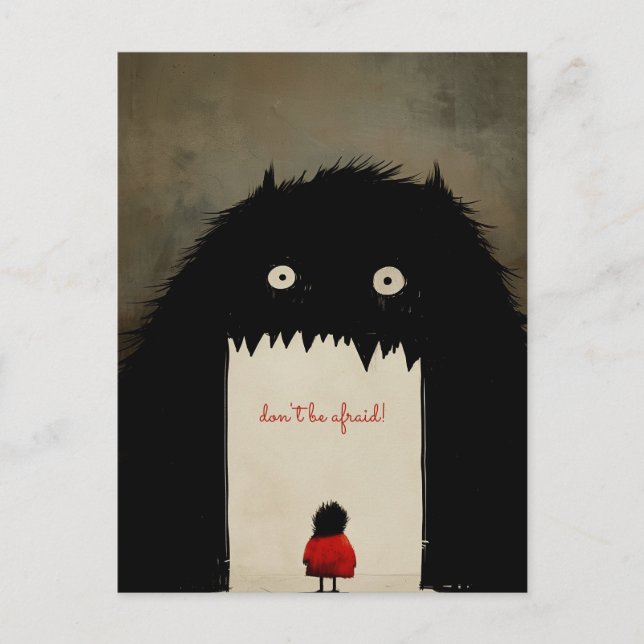 Carte Postale L'obscurité, le monstre (Devant)