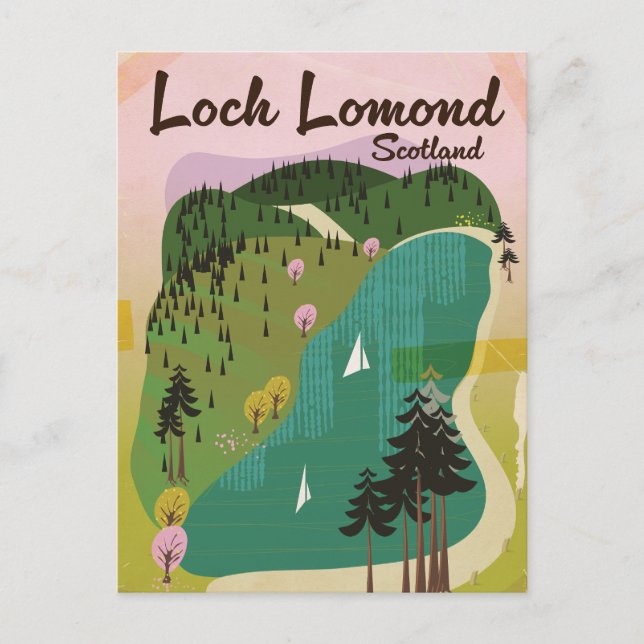 Carte Postale Loch Lamond Écosse (Devant)