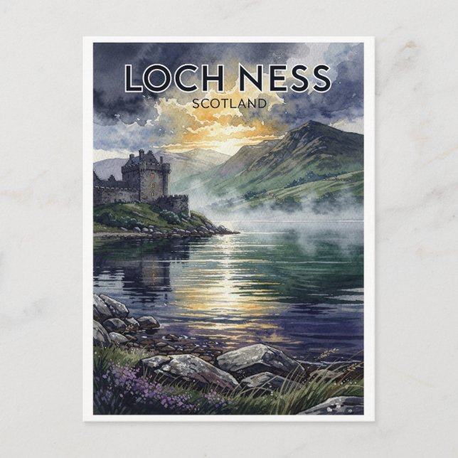 Carte Postale Loch Ness Ecosse Vintage (Devant)