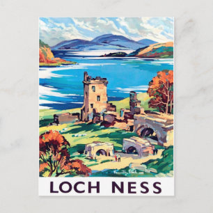 Carte Postale Loch Ness, Écosse, voyage vintage
