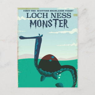 Carte Postale Loch Ness Monster drôle poster de voyage